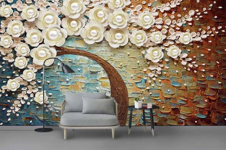 Custom Wallpaper 3d Mural Fashion Luxury Jewelry Flower Living Room Tv  Background Wall Papers Home Decor Papier Peint Wallpaper  Wallpapers   AliExpress