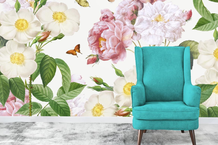 Pastel Floral Wallpaper for Walls